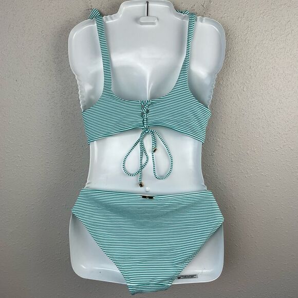 NWOT Lauren Ralph Lauren Two-Piece Bikini Size 10 - Picture 3 of 6